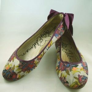 Libby Edelman Floral Fabric Flats